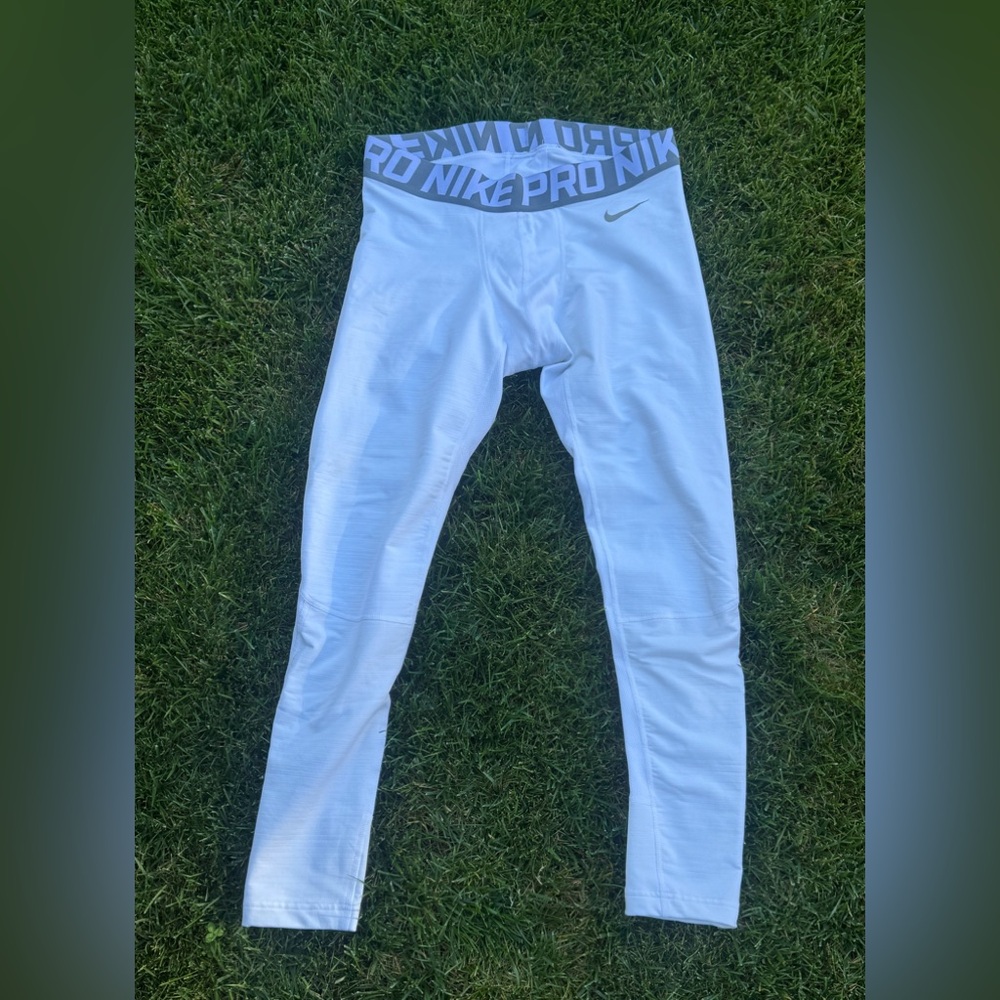 Nike Pro  MENS White Leggings TIGHTS RUNNING XXL